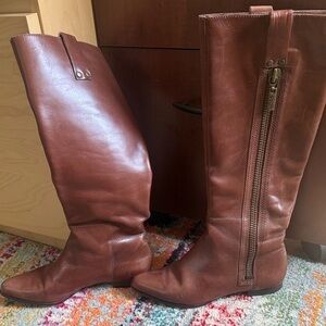 Michael Kors Brown Leather Over-the-Knee Boots